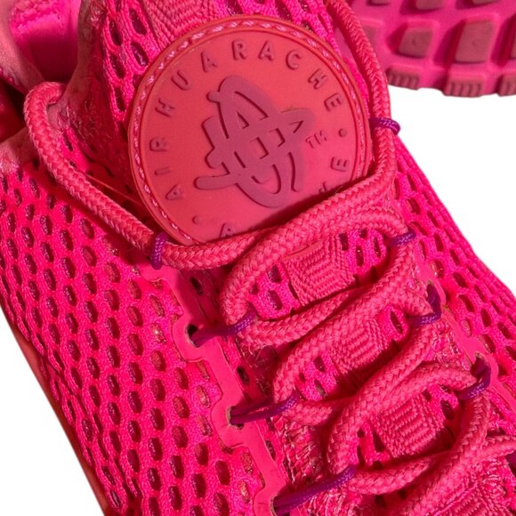 Nike Air Huarache Run Ultra Breathe Hot Pink Neon Running Sneaker Shoes 10 - Picture 8 of 10
